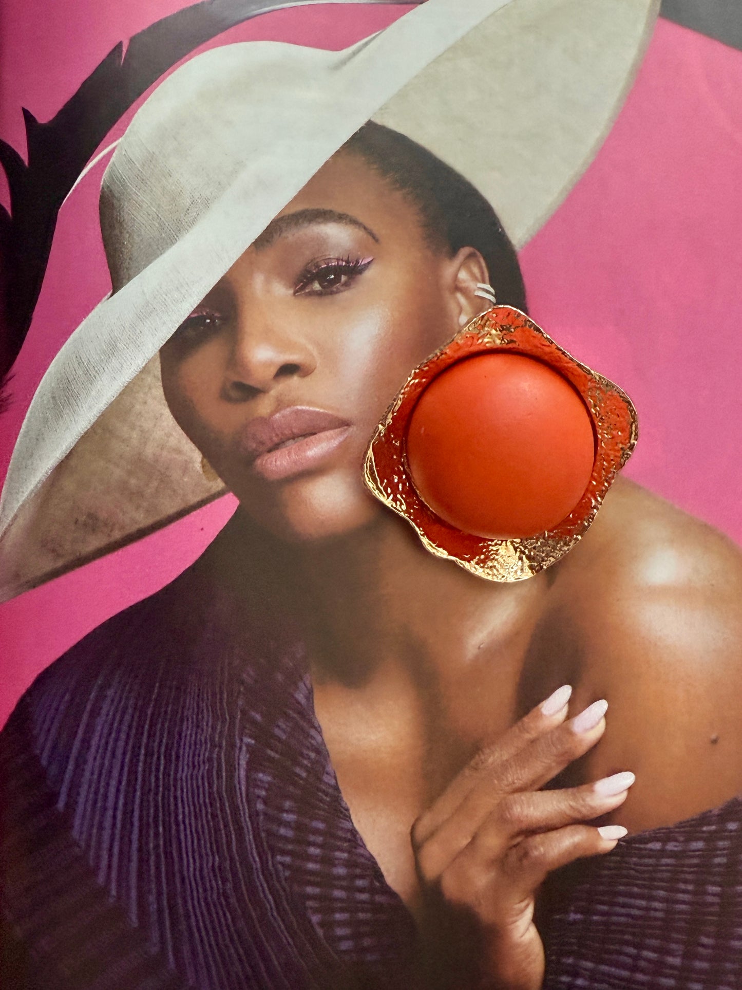 Bubble Stud Earrings (Orange)