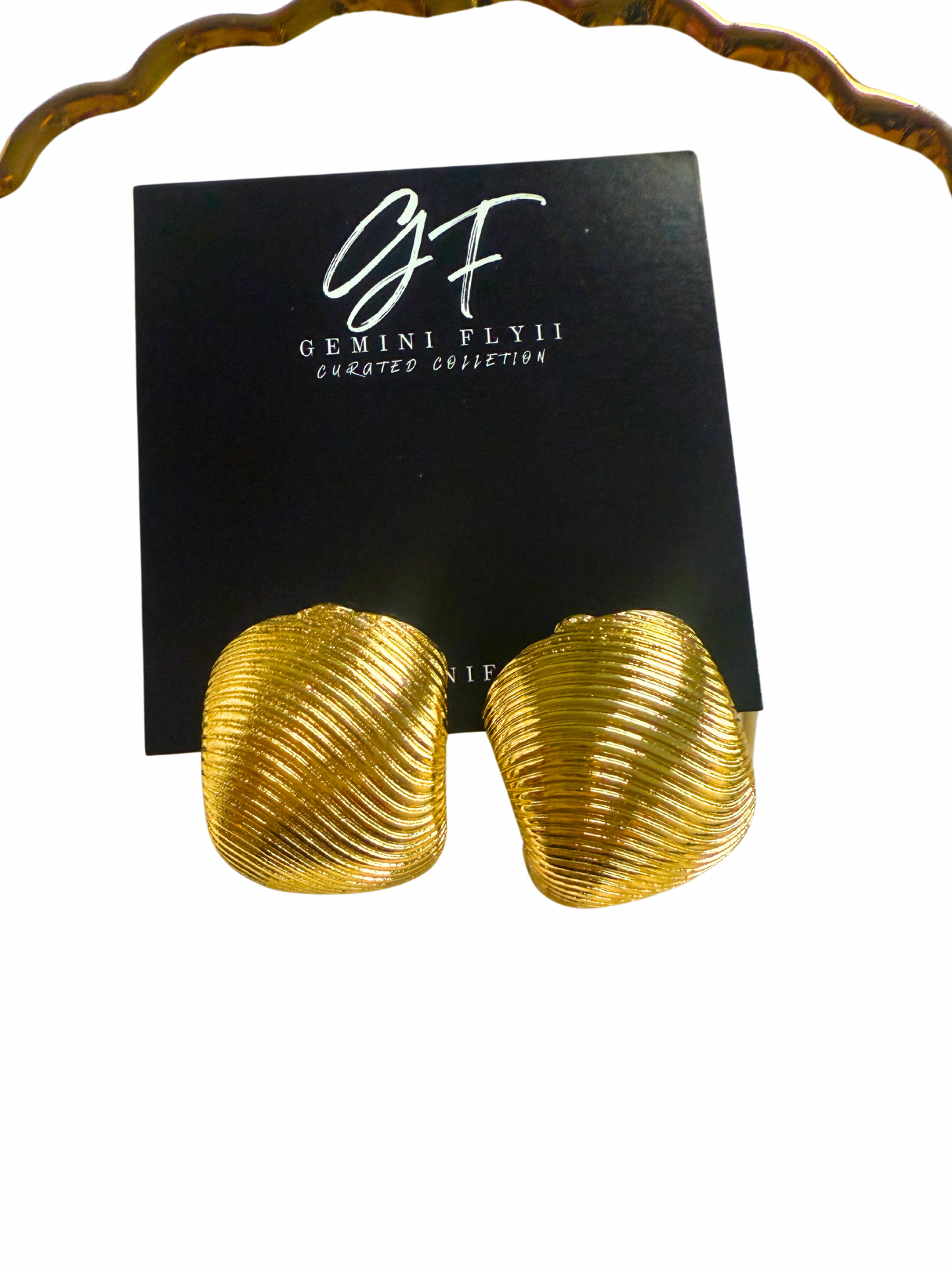 Wavy Huggie Hoops