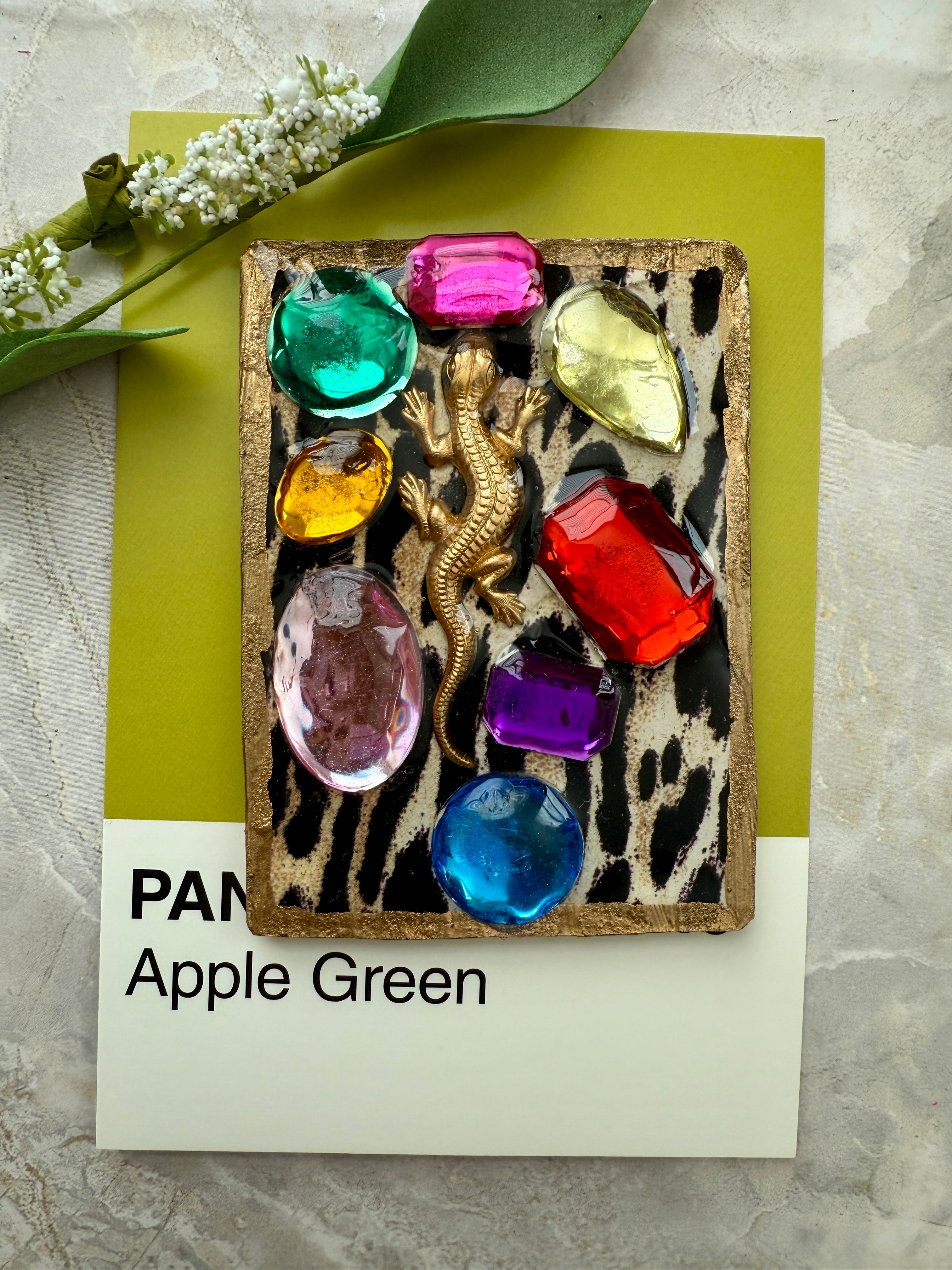 Croc In The Jungle (Brooch/Pin)