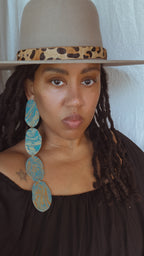 Turquoise Blaze Statement Earrings