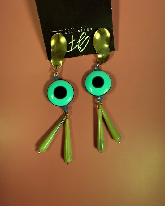 Fly Eyes Dangle Earrings