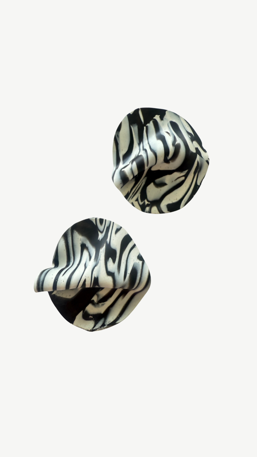 Zebra Fold Statement Earrings