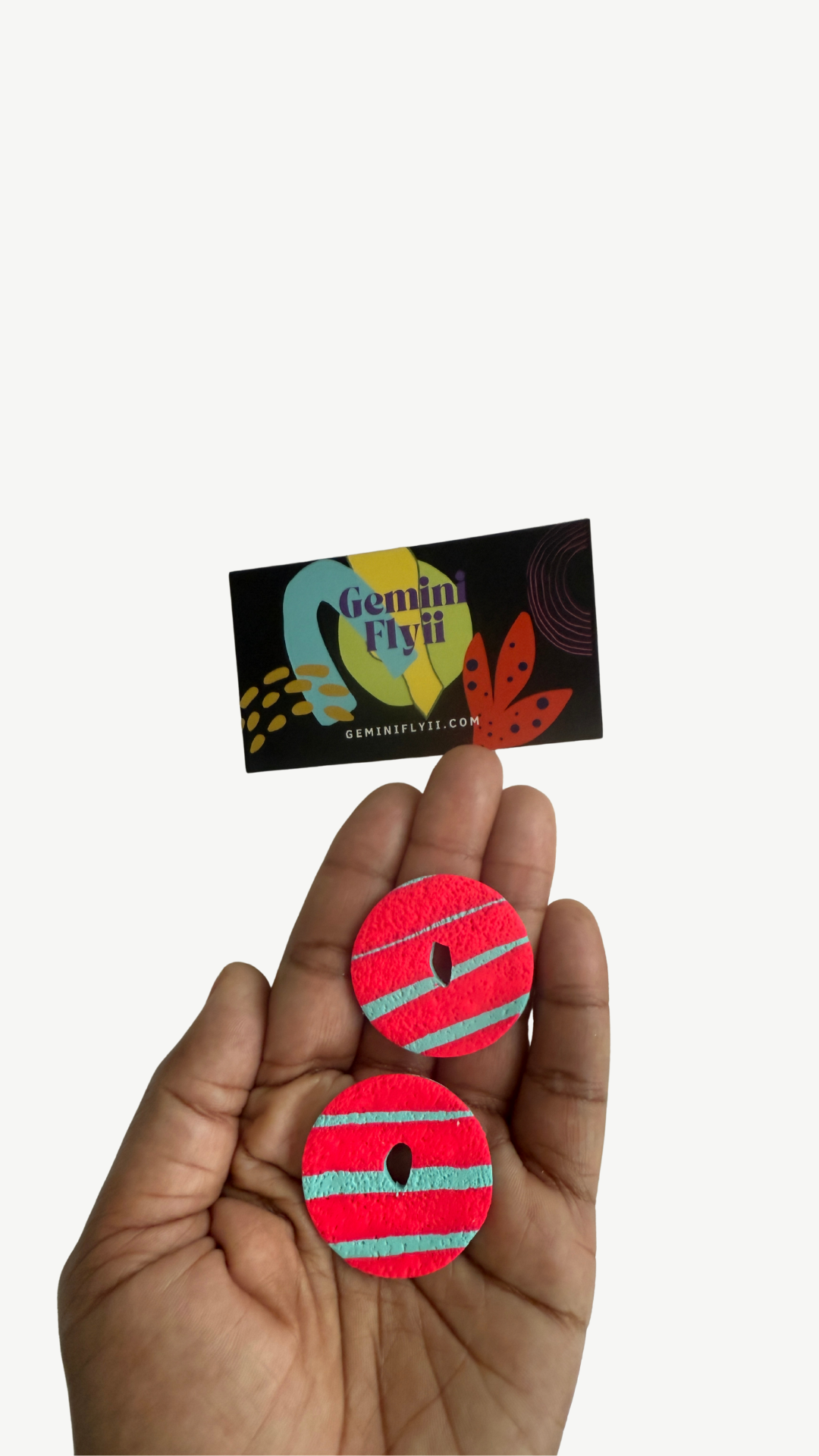 Striped O Statement Earrings