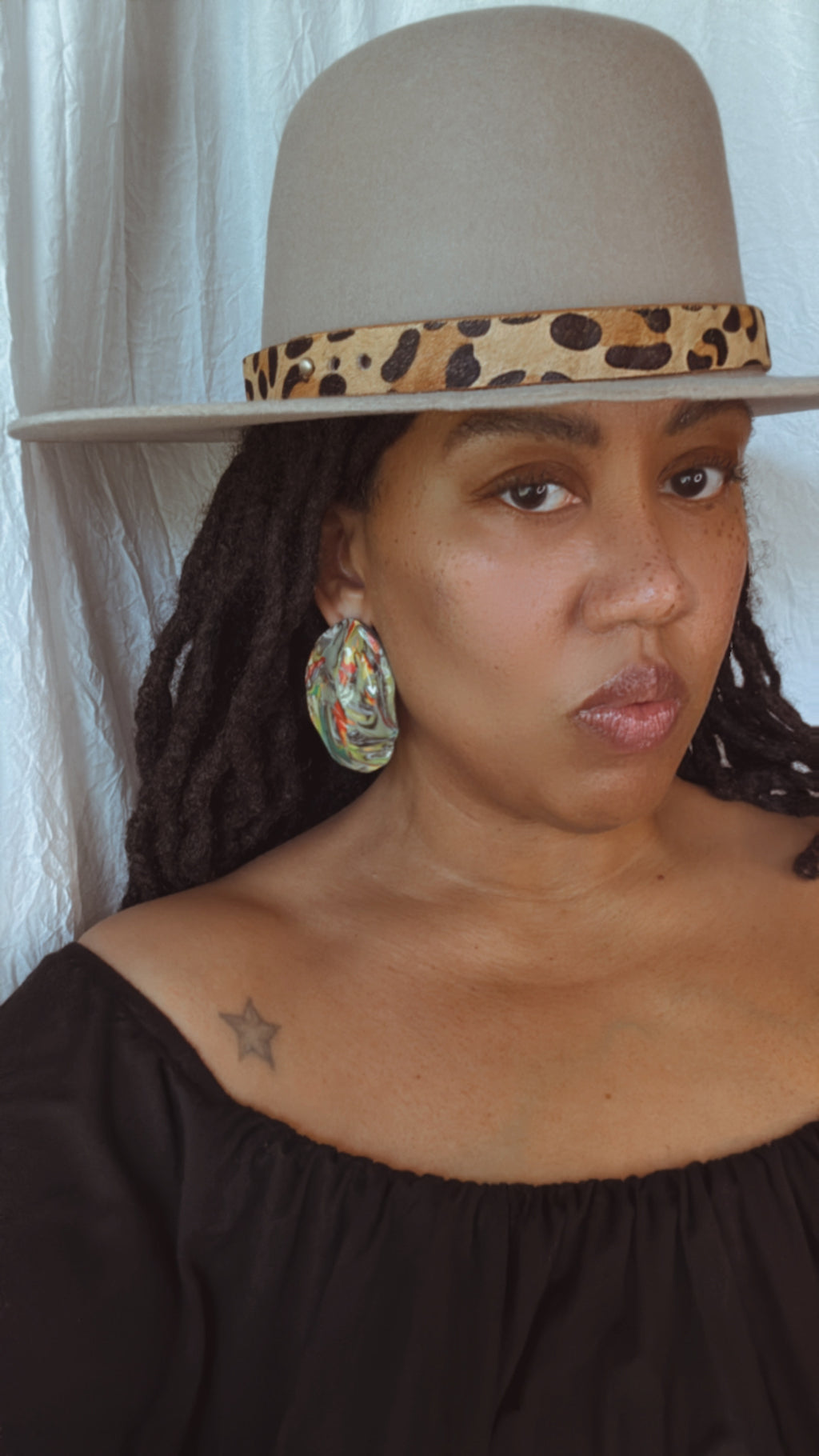 Matrix Stud Statement Earrings