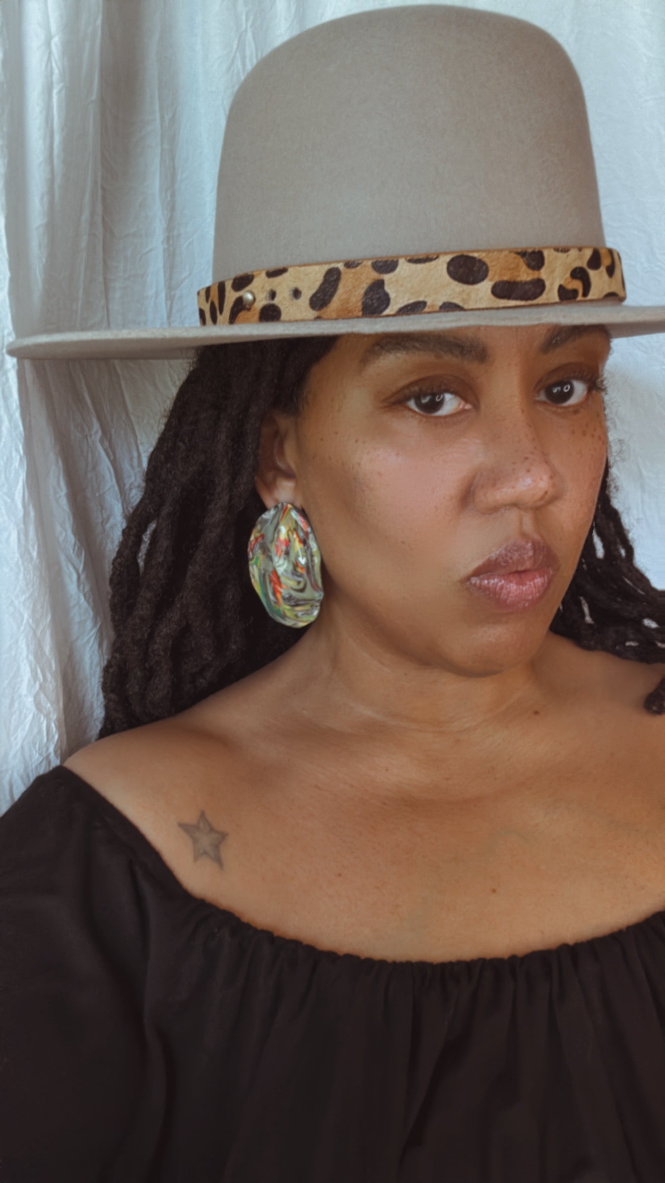 Matrix Stud Statement Earrings