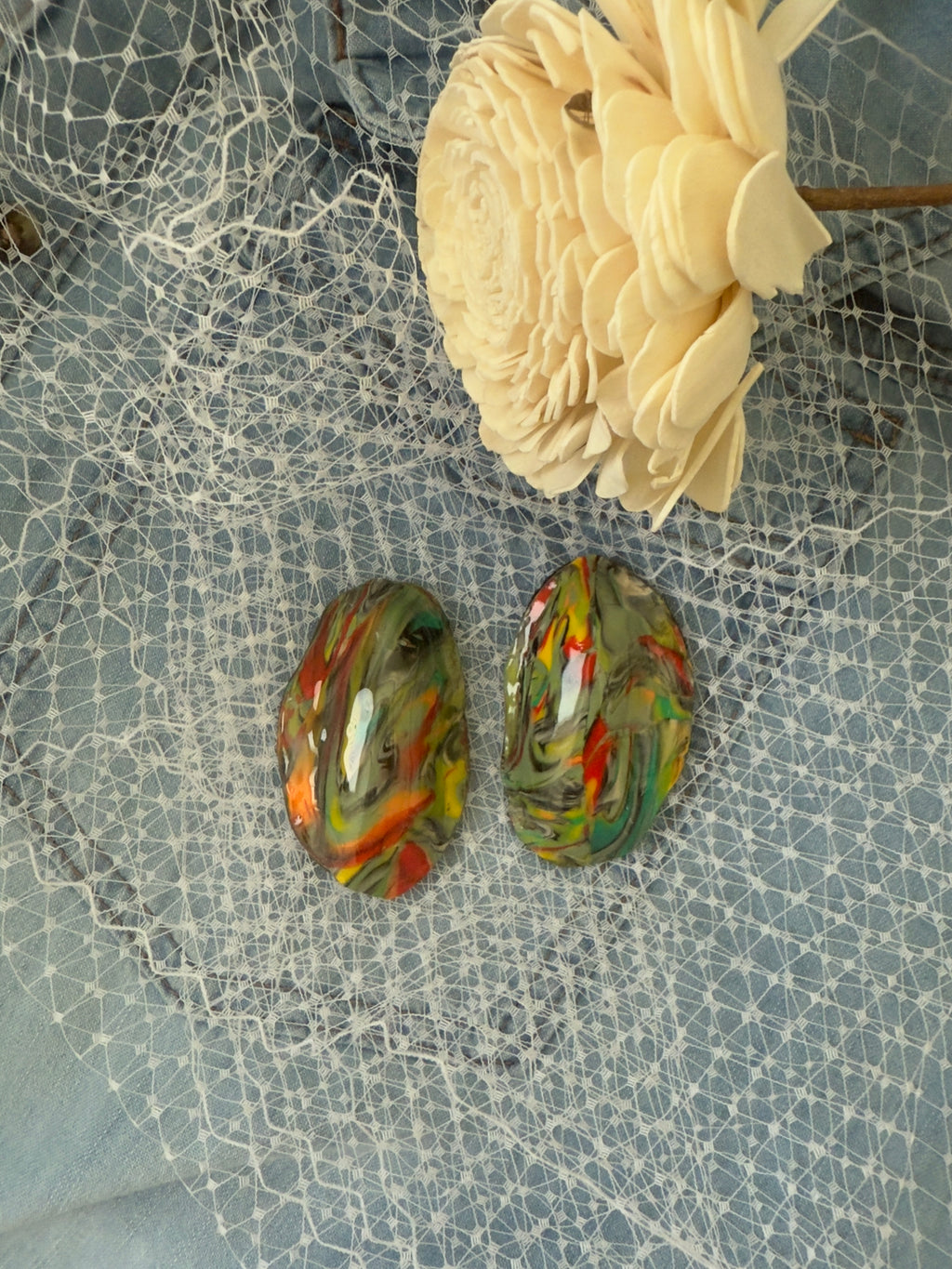 Matrix Stud Statement Earrings
