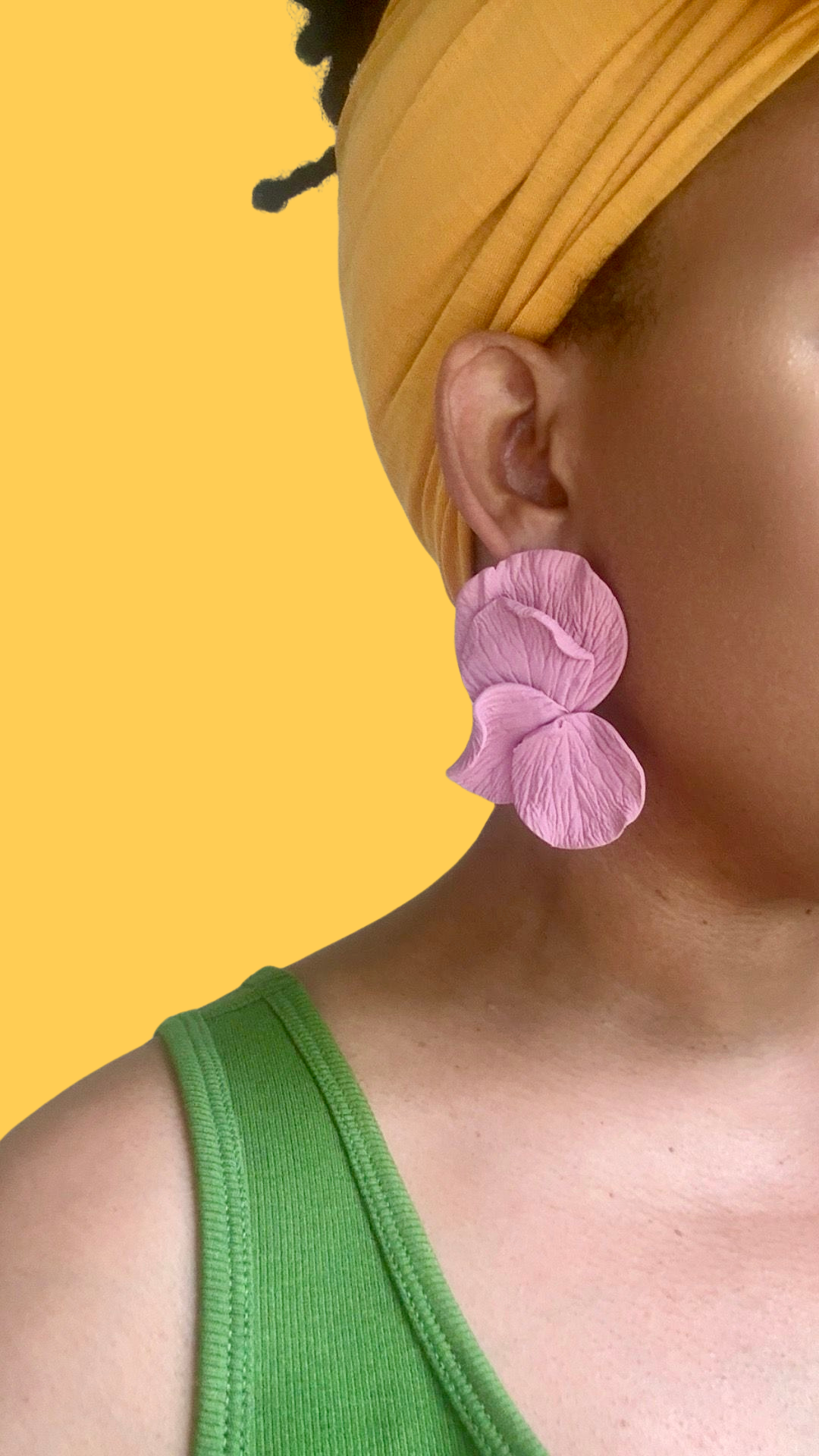 Blush Petal Statement Earrings