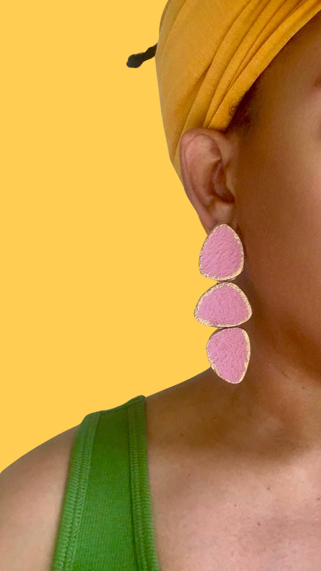 Blush Coin Statement Earrings