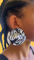 Zebra Fold Statement Earrings