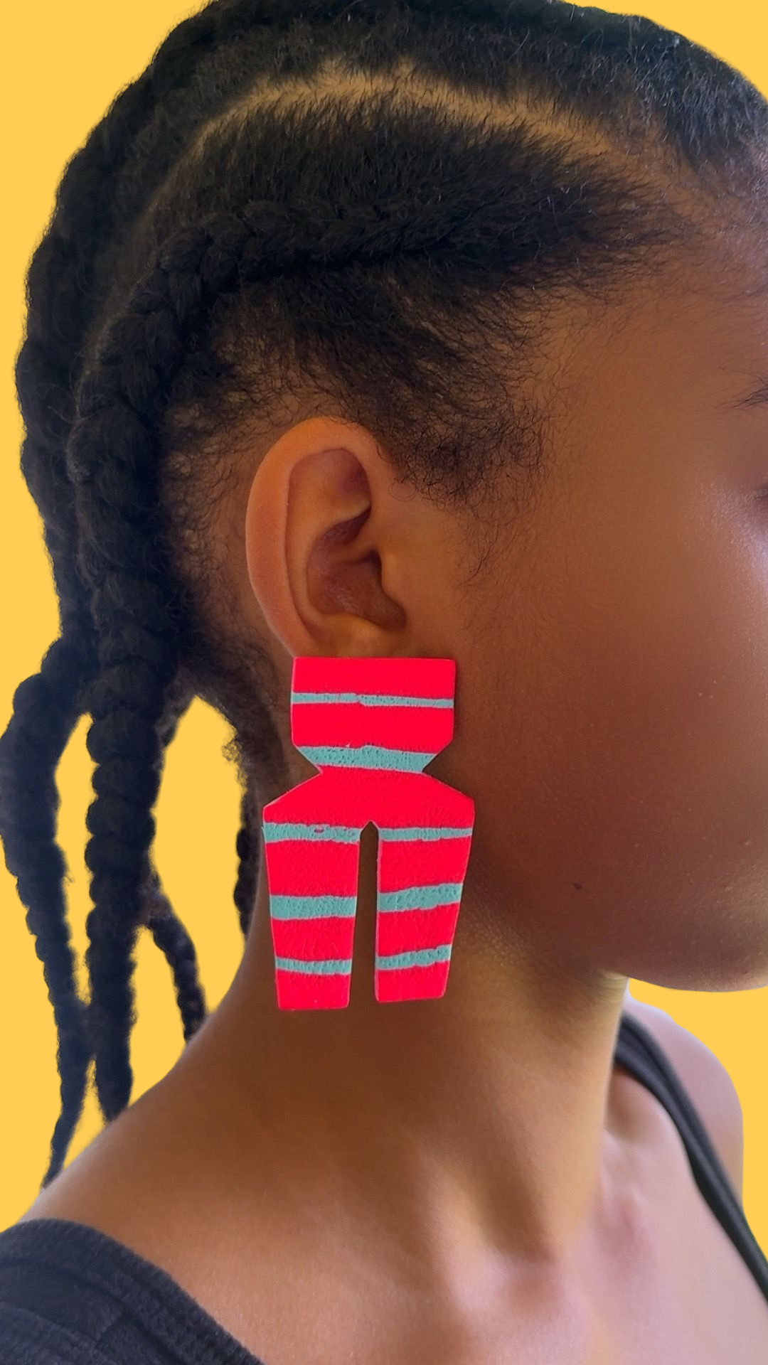 Riley Striped Statement Earrings