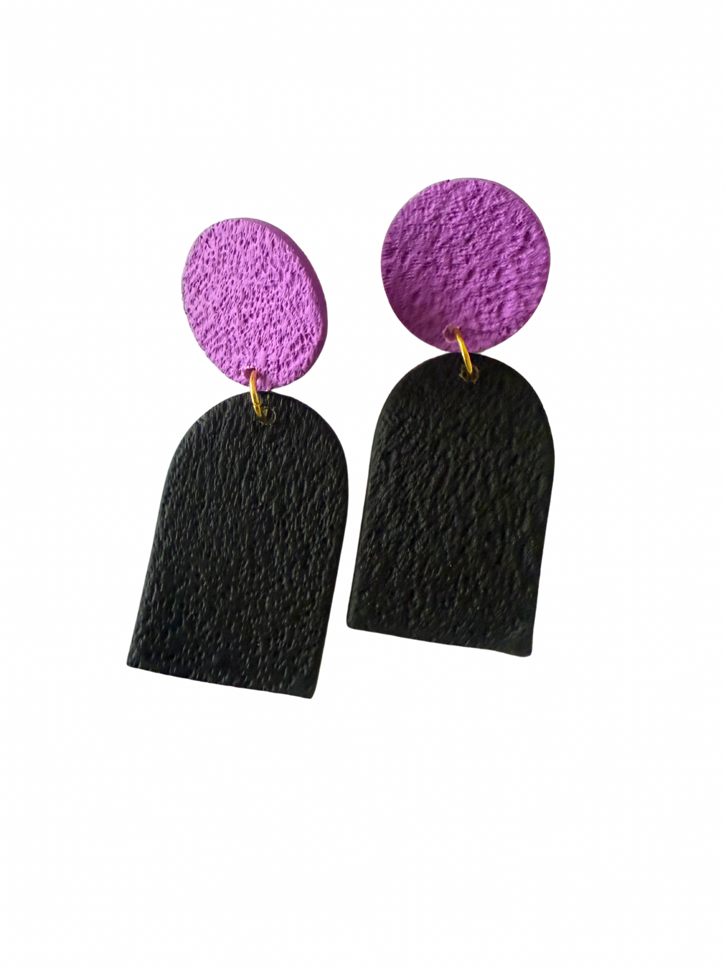 ZoZo Pop Earrings (Purple and Black)