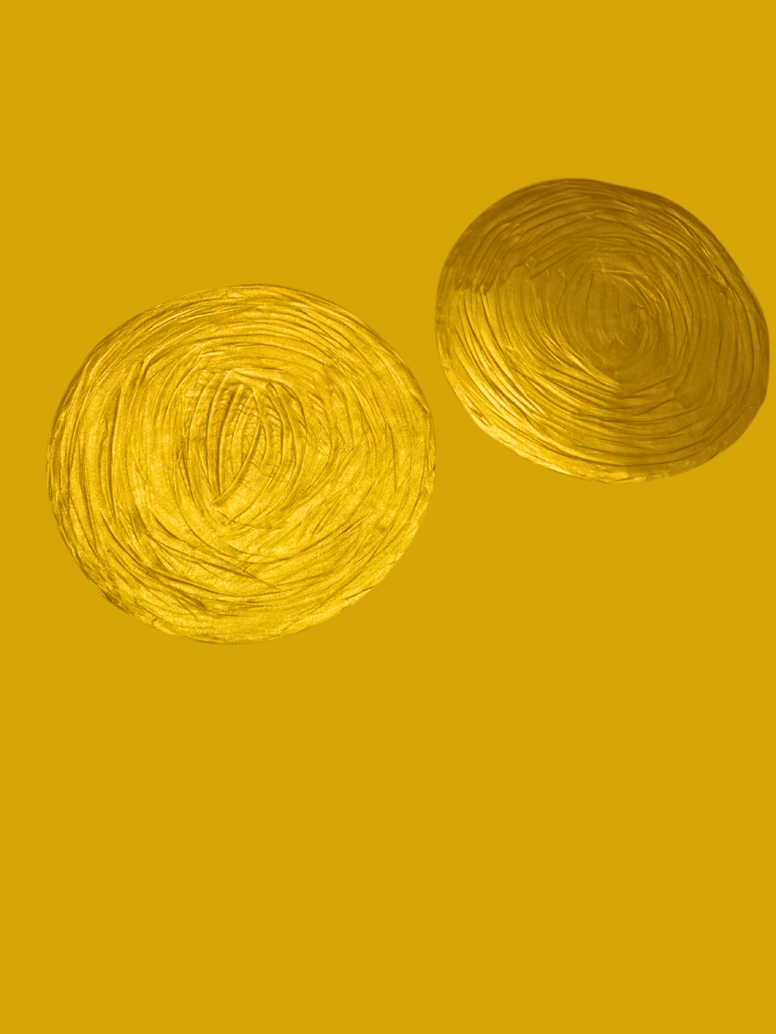 Golden Sun Disc Earrings
