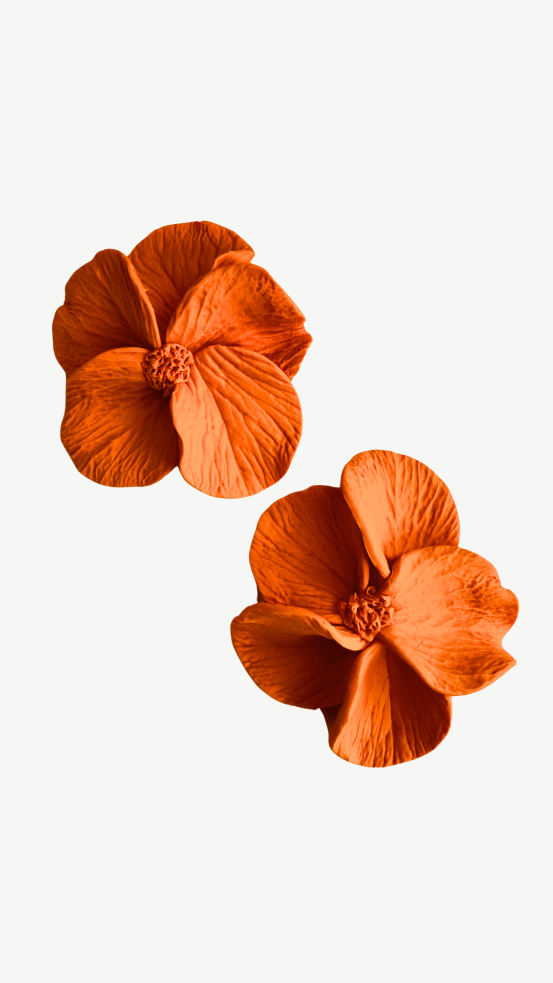 Lady Bloom Statement Earrings (Orange)