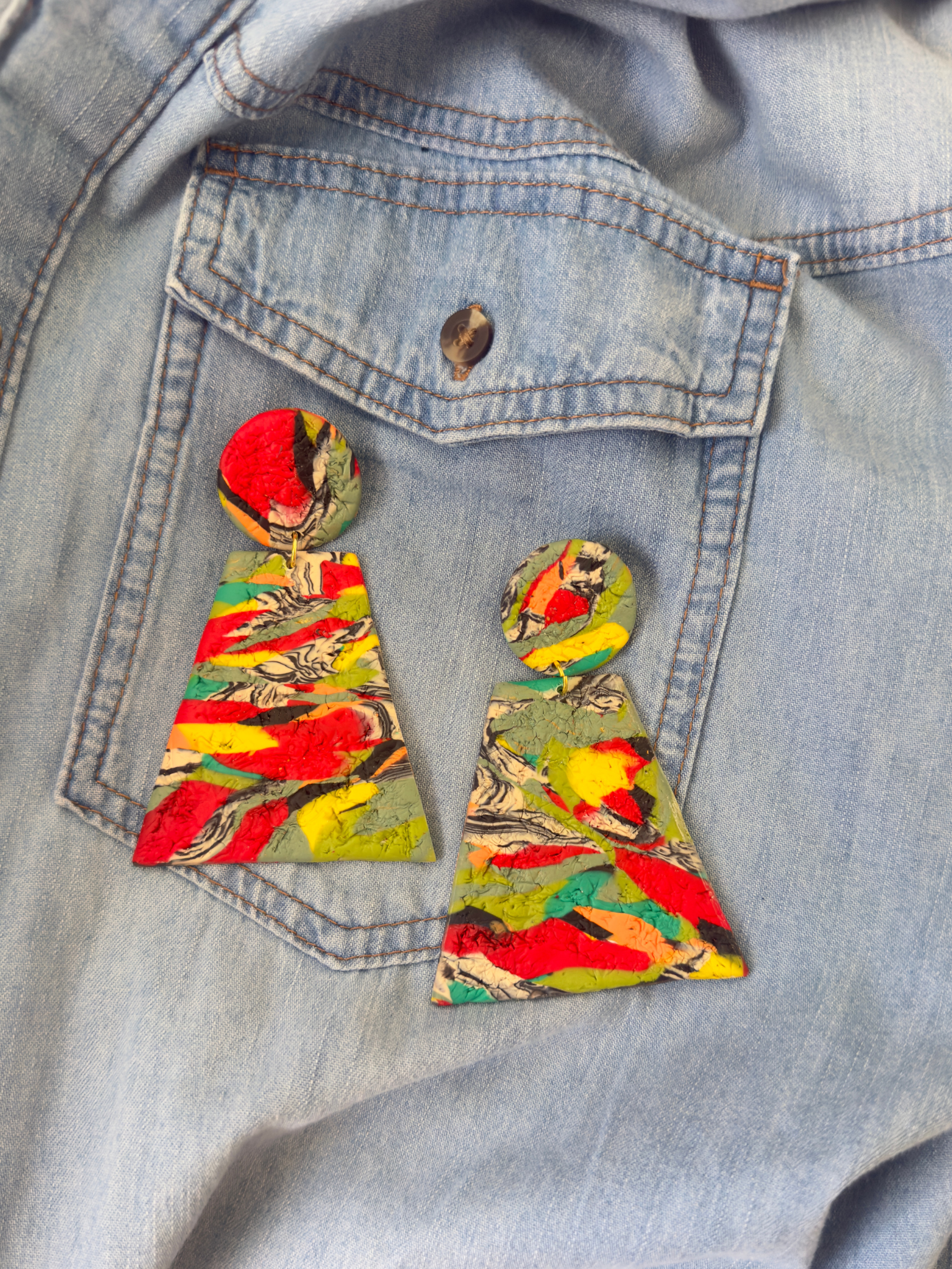 Western Fly Girl Statement Earrings