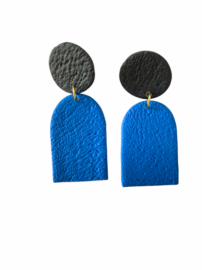 ZoZo Pop Earrings (Blue and Black)