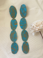 Turquoise Blaze Statement Earrings