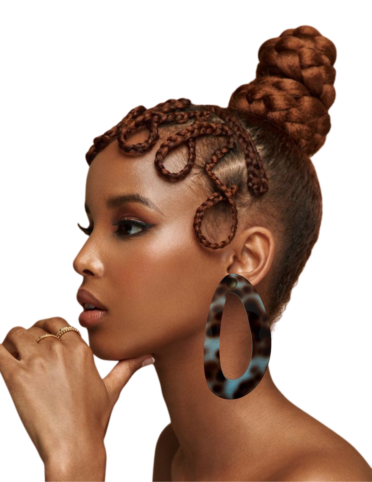 Rita Earrings (blue tortoise)