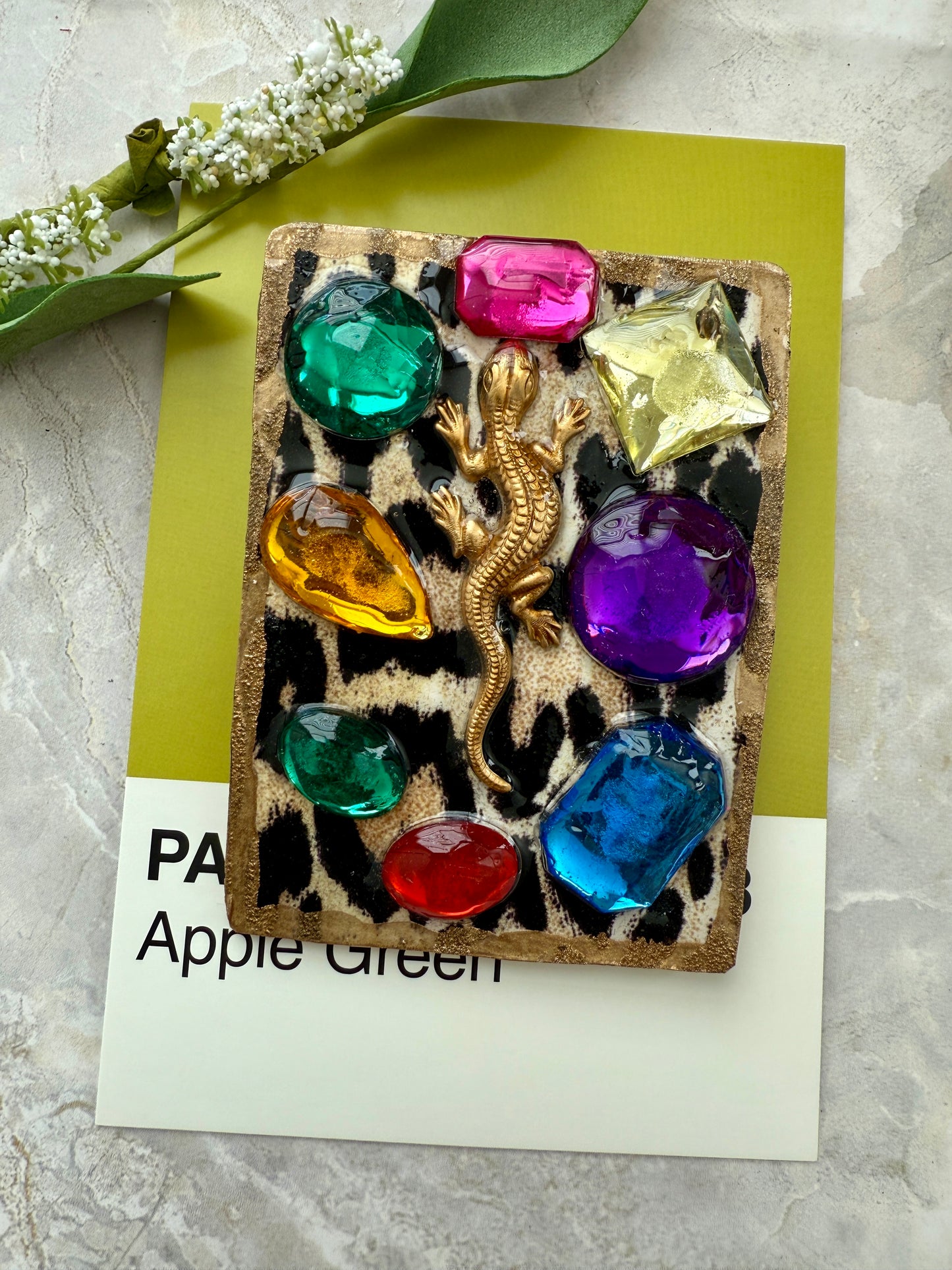 Croc In The Jungle (Brooch/Pin)