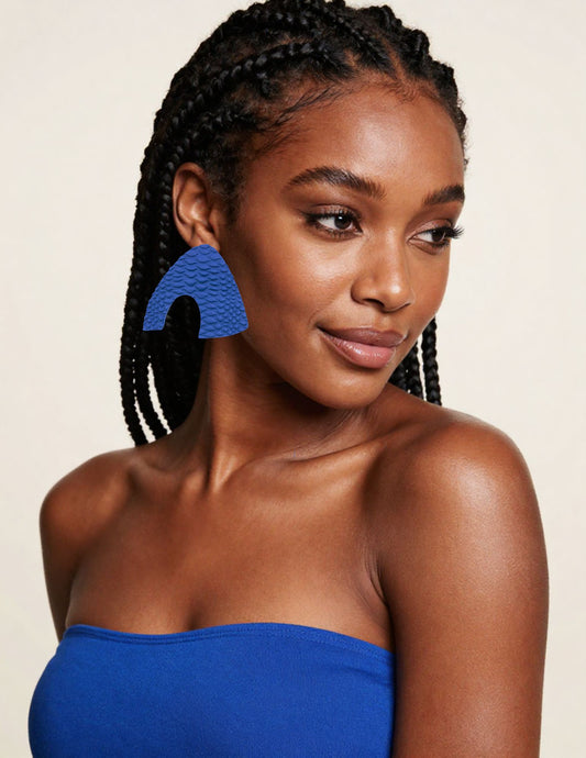 Python Blues Arch Earrings